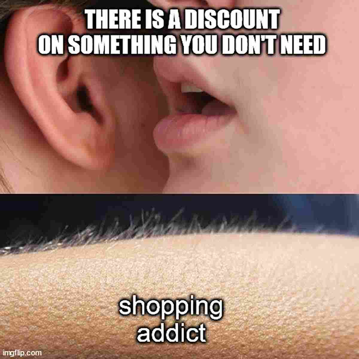 quit online shopping addiction meme